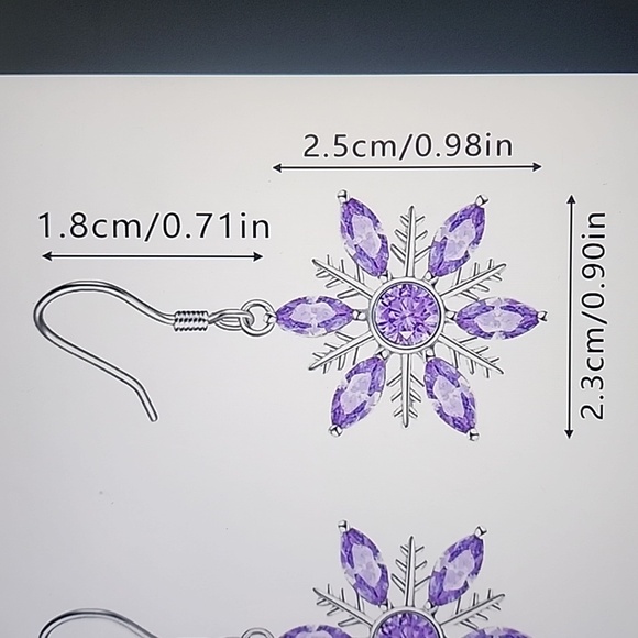 Purple snowflake set - Picture 3 of 6